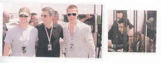 Matt Damon, George Clooney, Brad Pitt & on right, castellamare mafiosos in jail awaiting trial forextortion